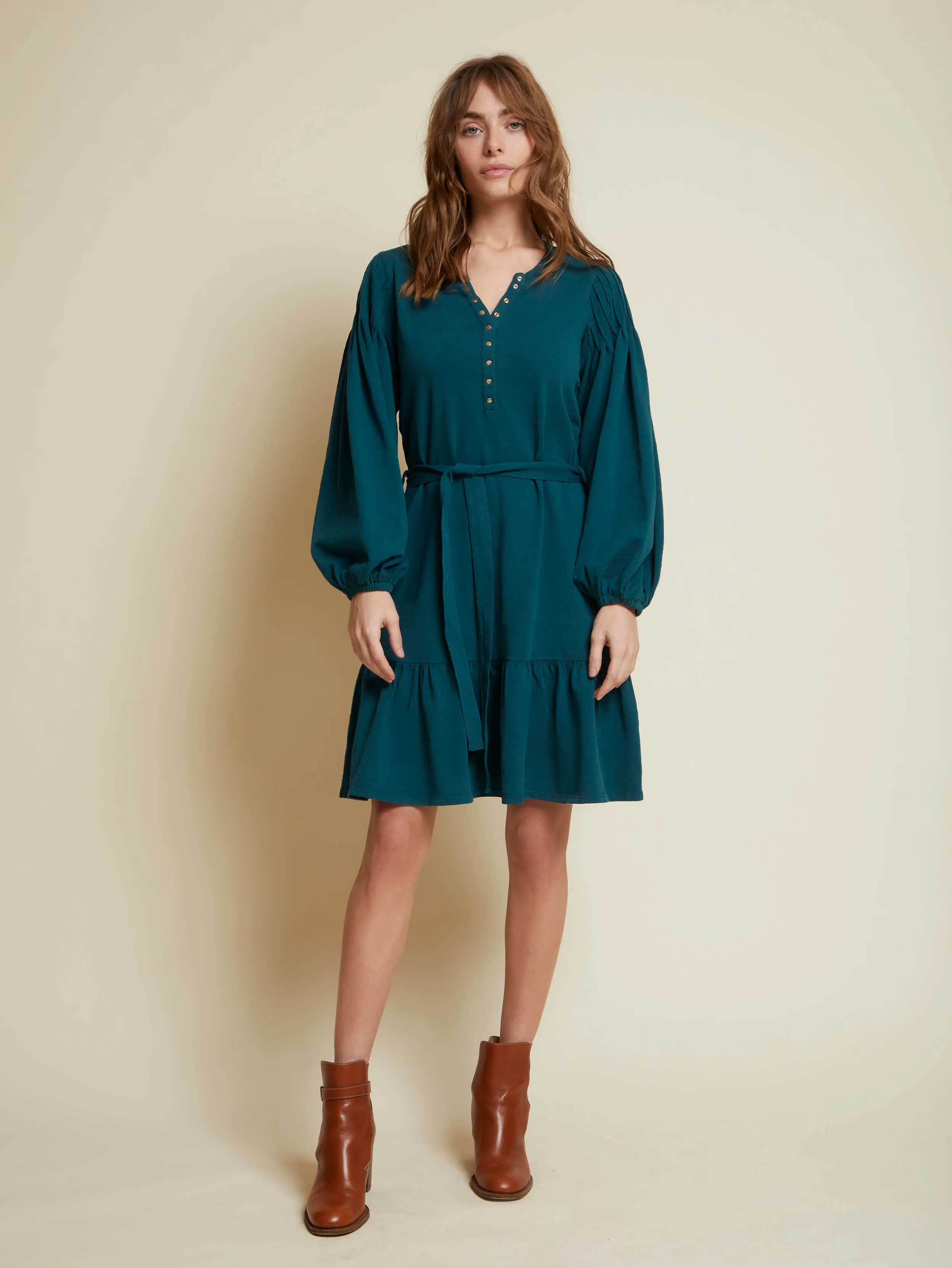 Nation LTD - Talli Flounce Mini in Deep Teal