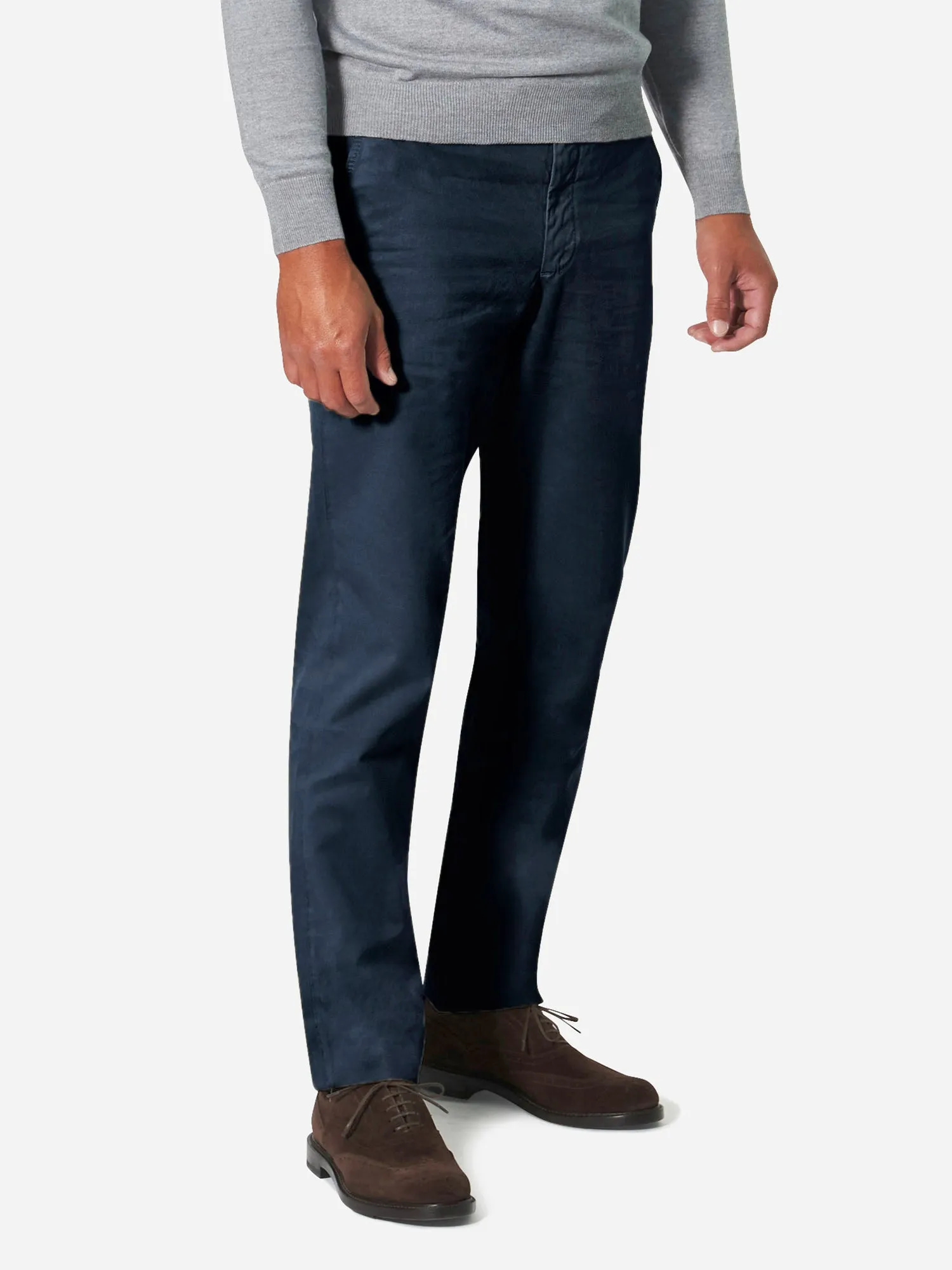 Navy Broken Twill Chino