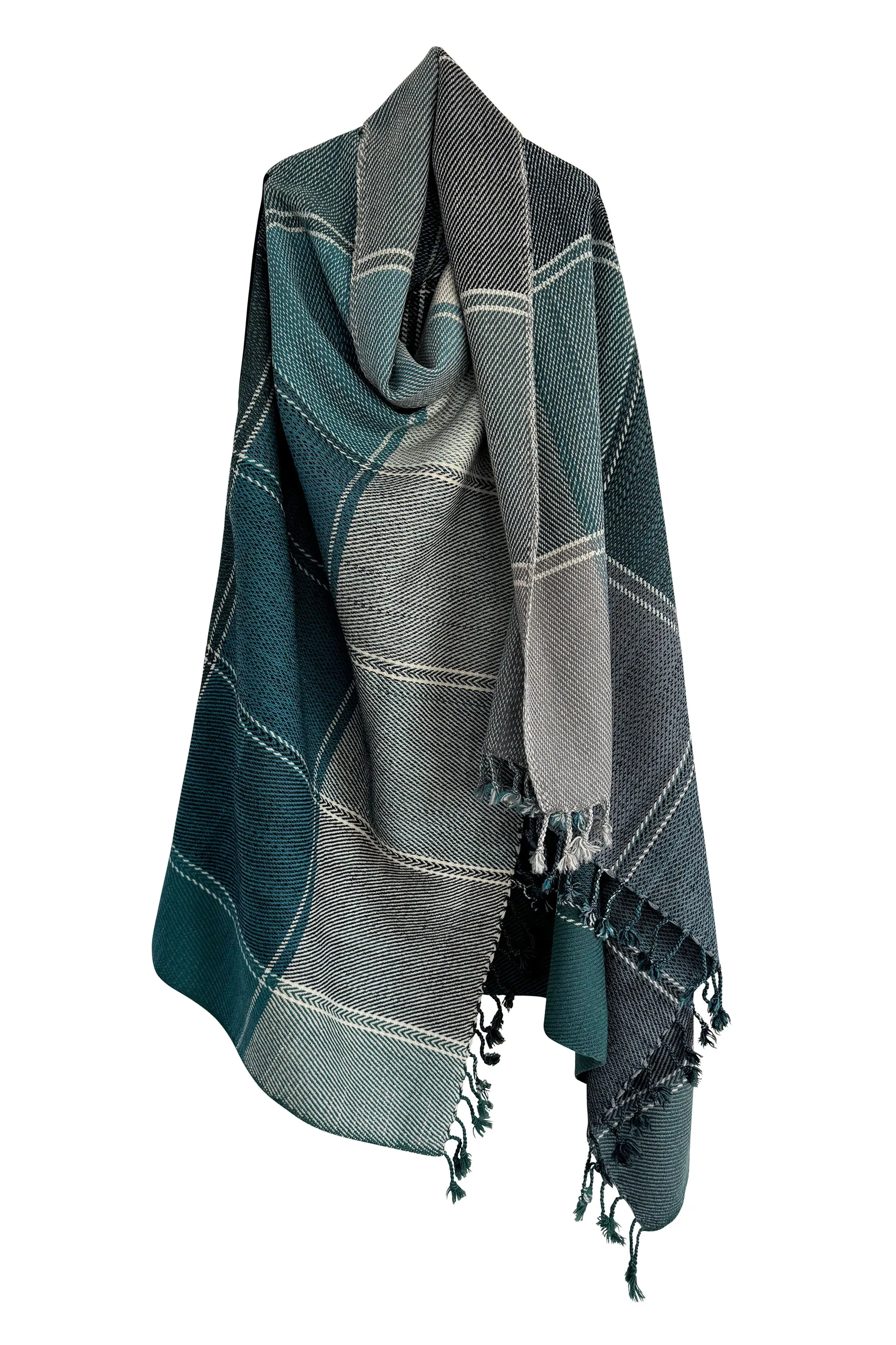 NEW! PLAID Wool Cape Tranquility JULAHAS 