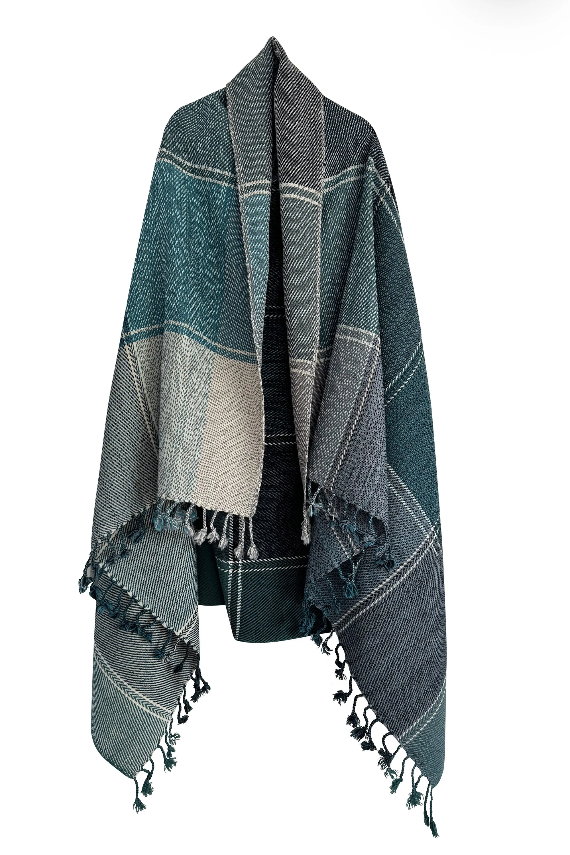 NEW! PLAID Wool Cape Tranquility JULAHAS 