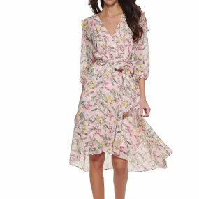 ORIGINAL - Chiffon Faux-Wrap MIDI Dress