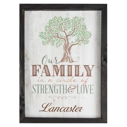 Our Family Framed Sign 12x16