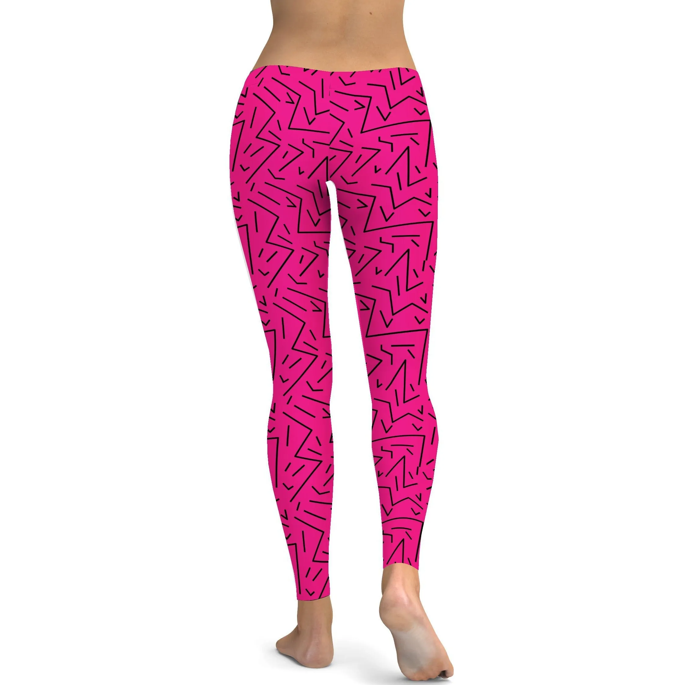 Pink Black Line Leggings