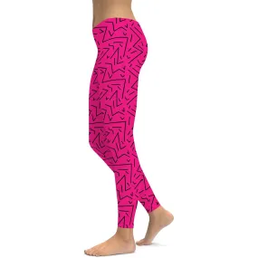 Pink Black Line Leggings