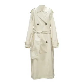 Recycled faux leather trench coat