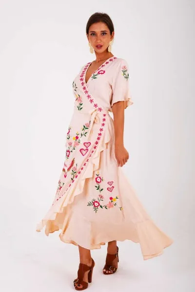 Señorita Maxi Wrap Dress