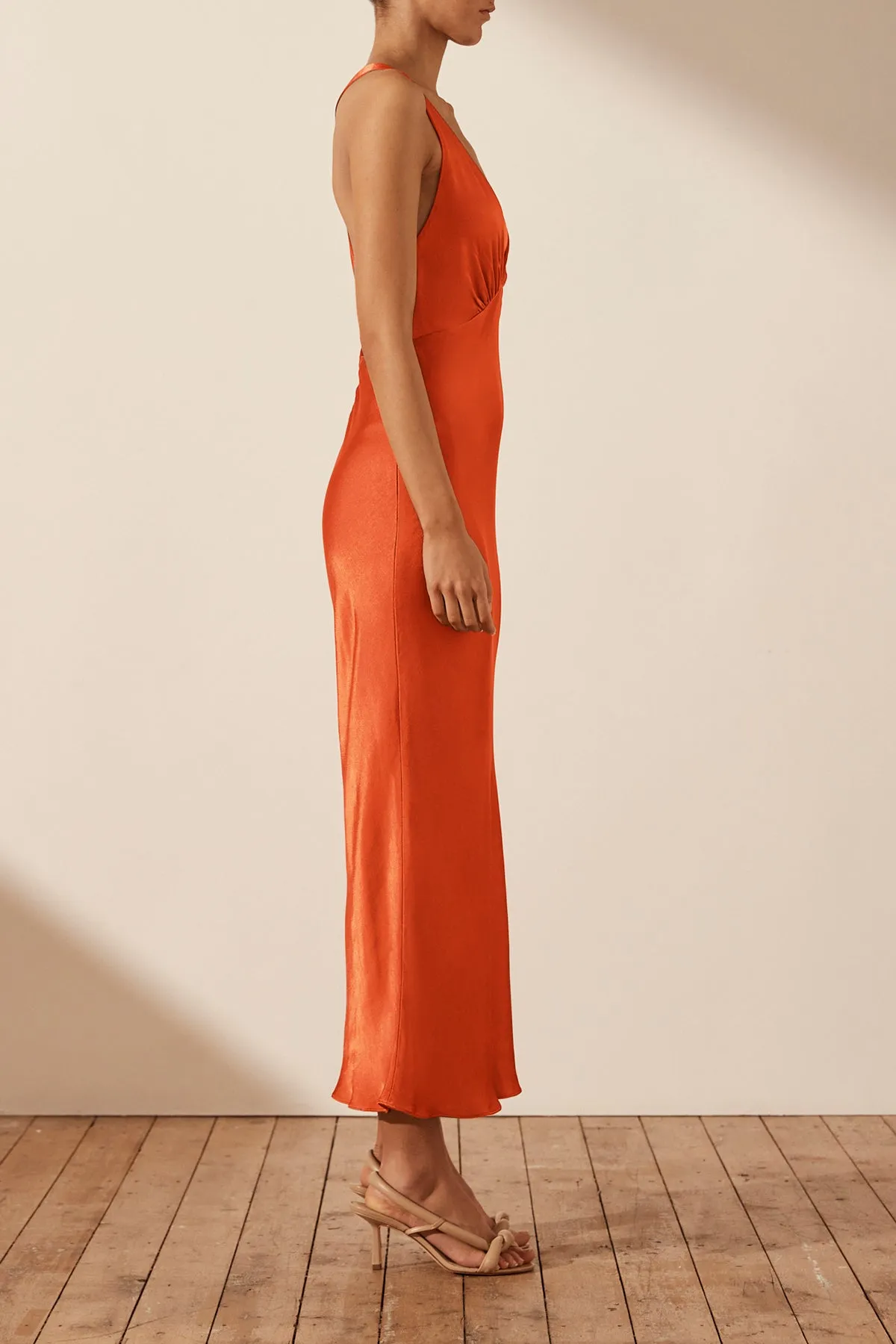 Shona Joy Milo Plunged Cross Back Midi Dress