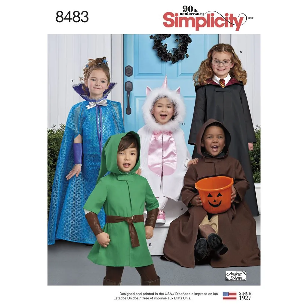 Simplicity Pattern 8483 Child's Cape Costumes