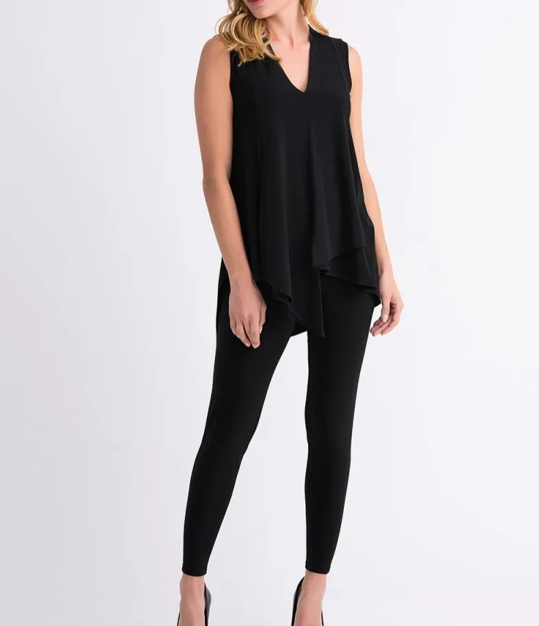 Sleeveless V-Neck Drape Top