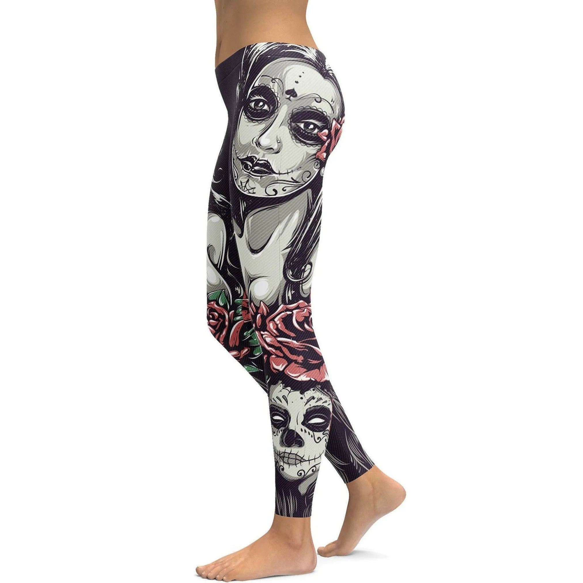 Sugar Skulls and Roses Leggings