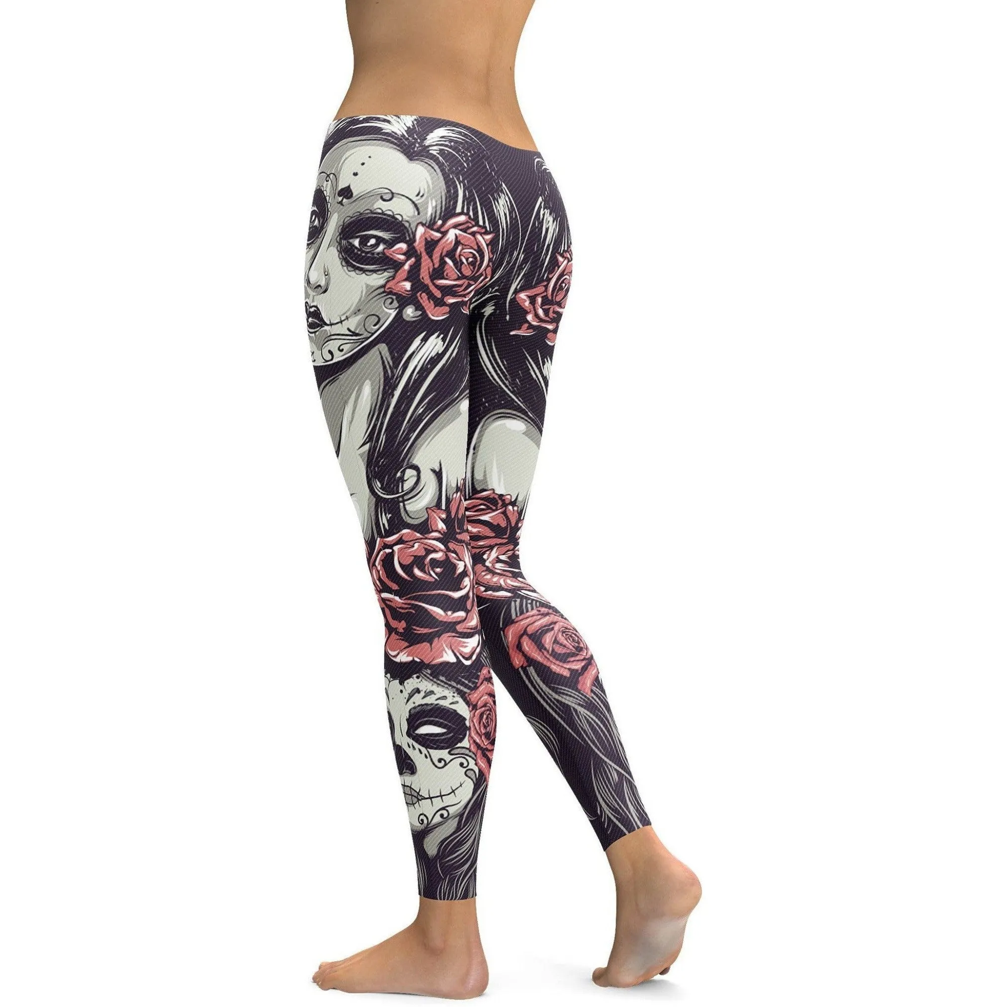 Sugar Skulls and Roses Leggings