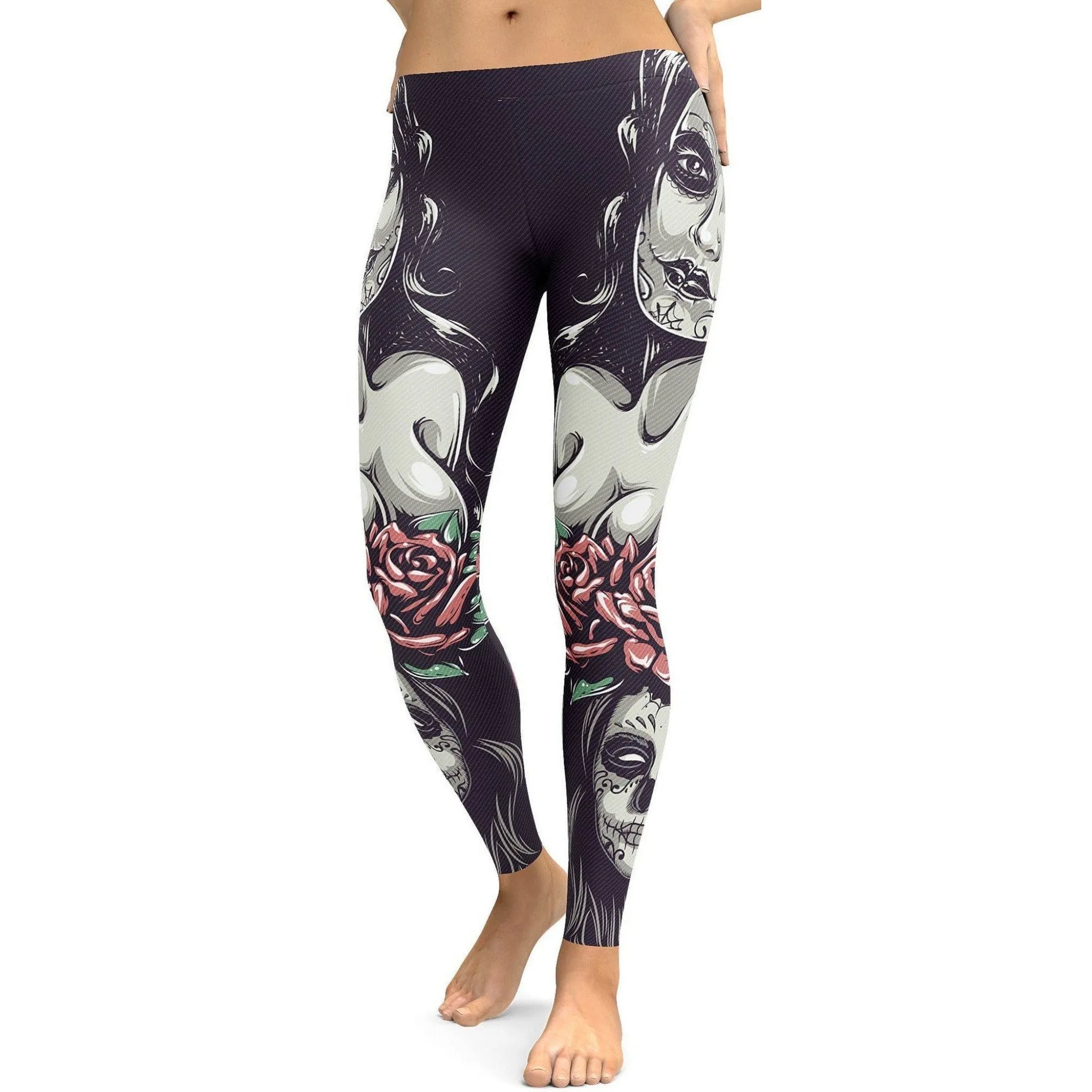 Sugar Skulls and Roses Leggings