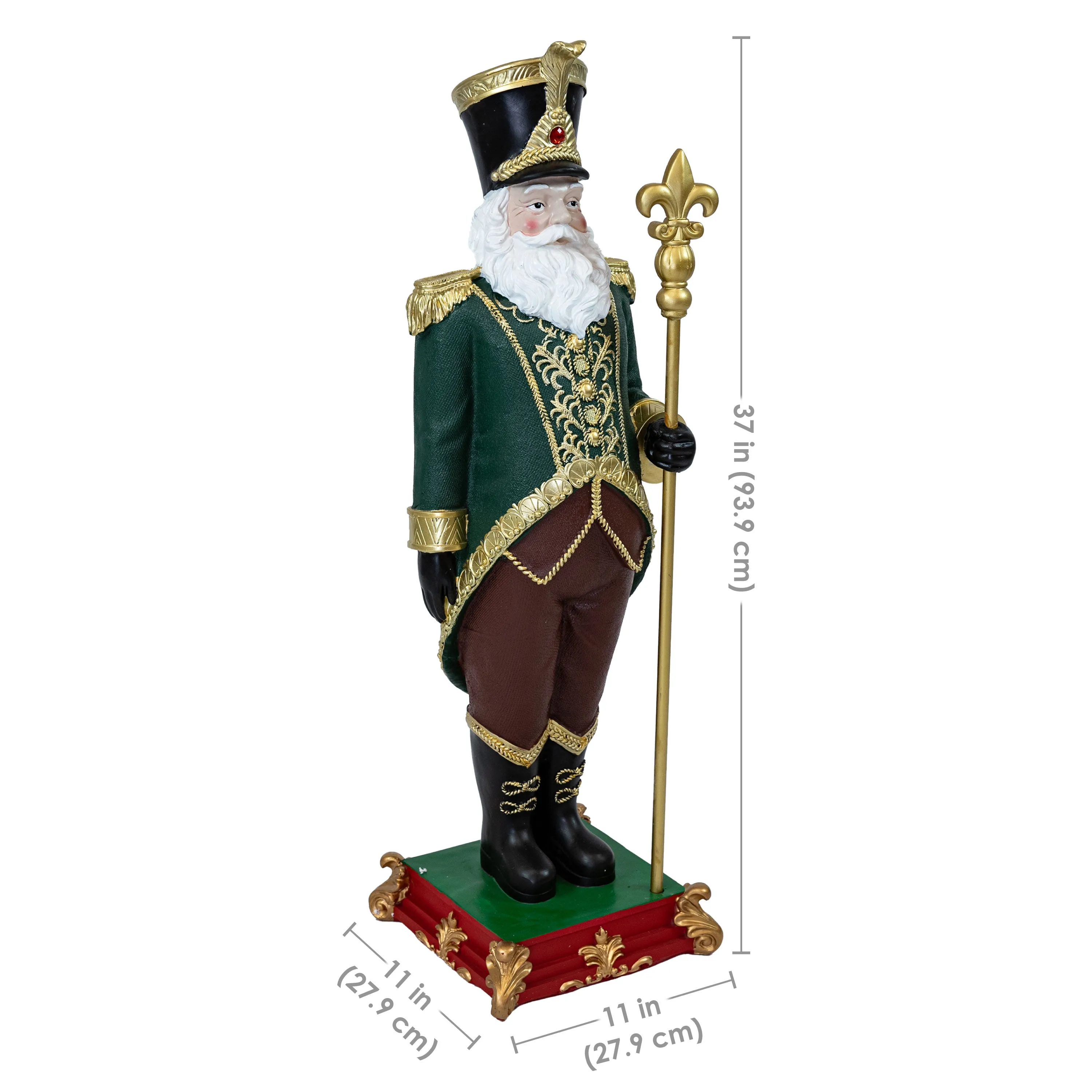 Sunnydaze Guardian of the North Santa Claus Statue - 37" H