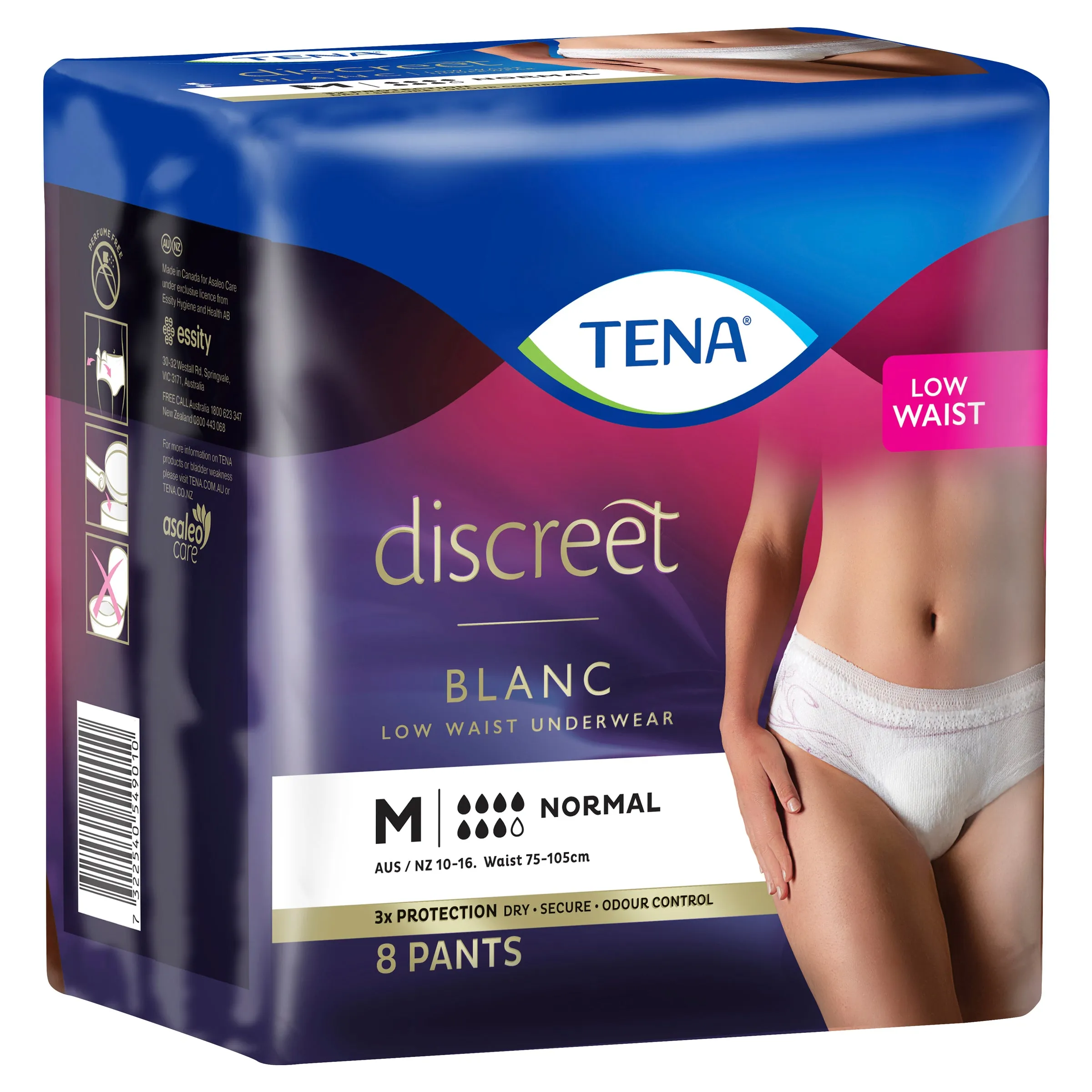 TENA Pants Women Discreet Medium 8 Pack