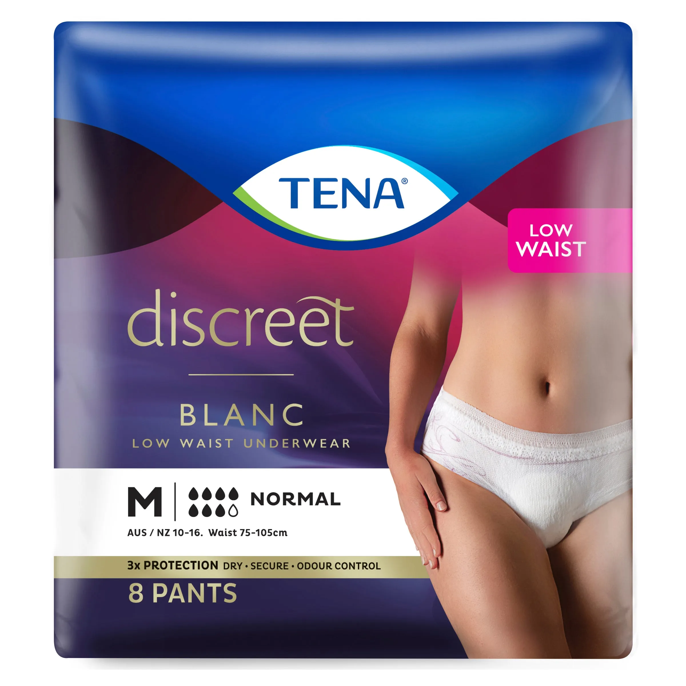 TENA Pants Women Discreet Medium 8 Pack