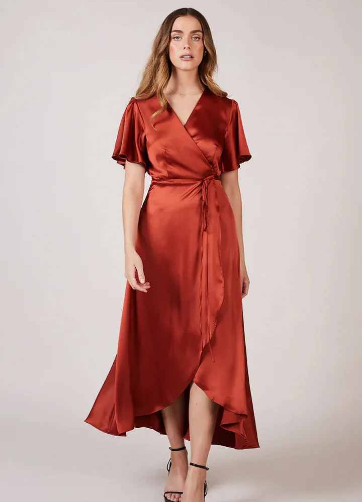 The Florence Waterfall Satin Dress