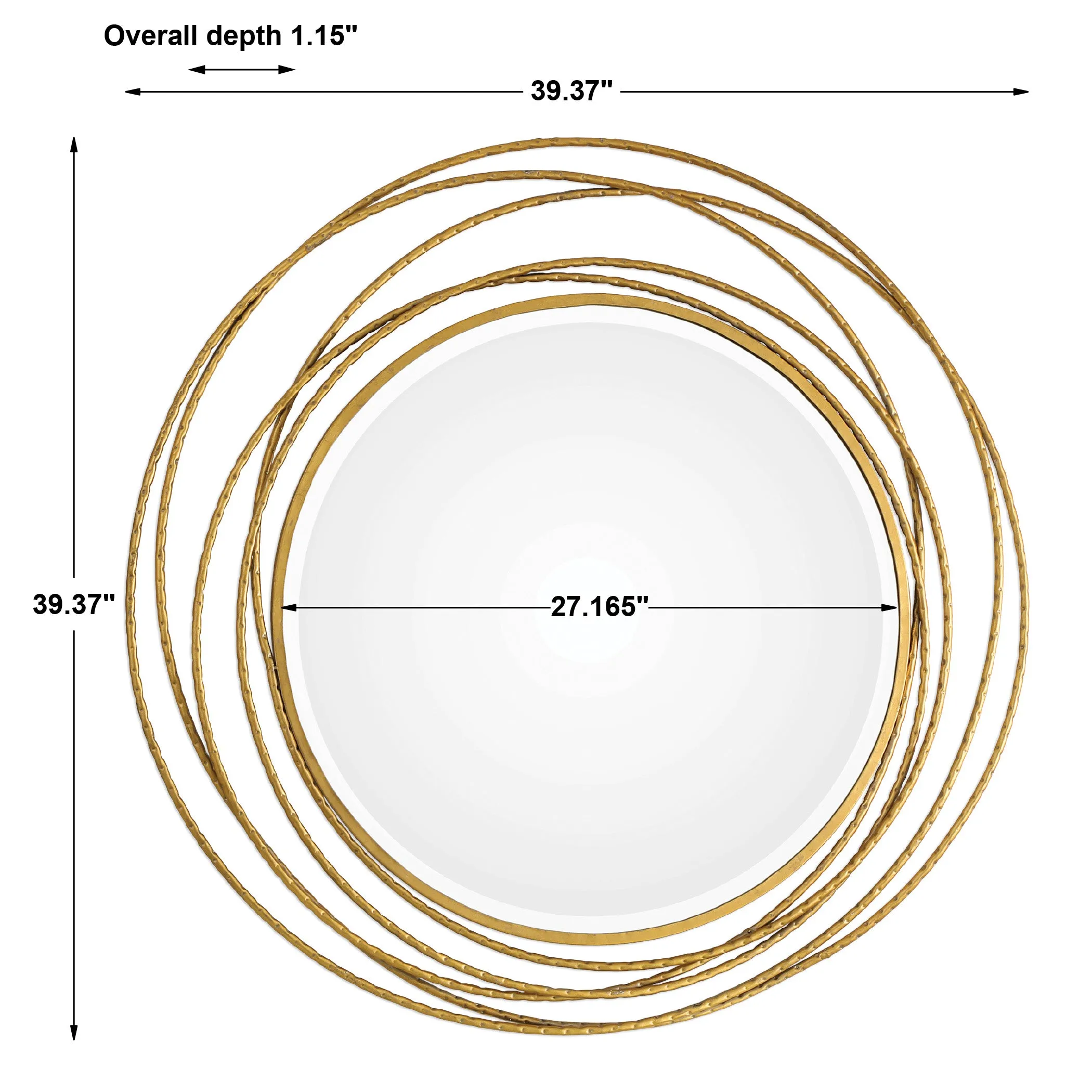 Uttermost Whirlwind Gold Round Mirror