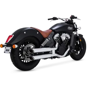 Vance & Hines 18323 PCX Chrome Twin Slash Cut Slip-on Exhaust 2015 up Indian Scout