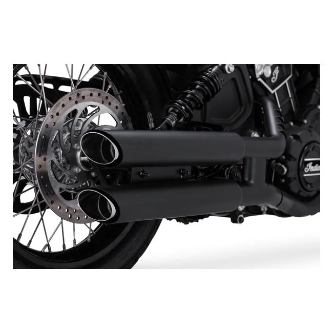 Vance & Hines 48323 PCX Black Twin Slash Cut Slip-on Exhaust 2015 up Indian Scout