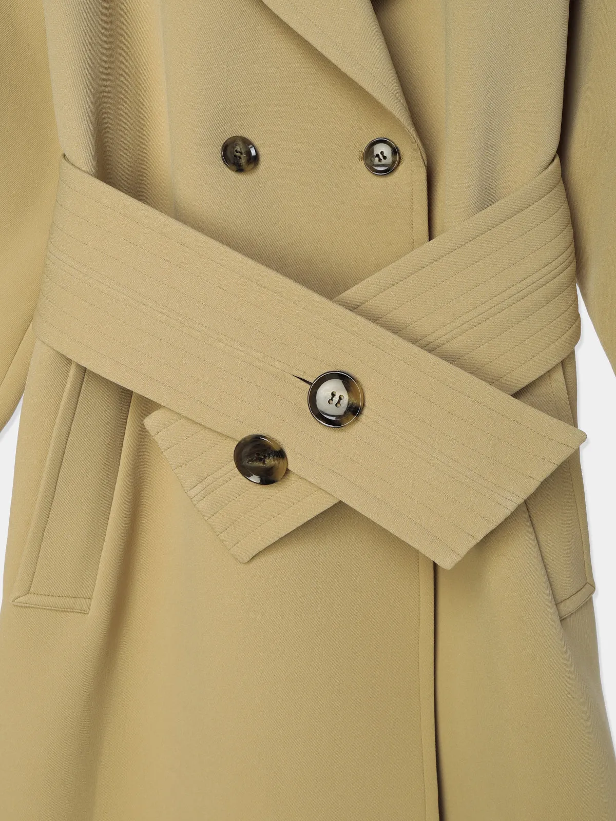 Wide belt  Trench coat