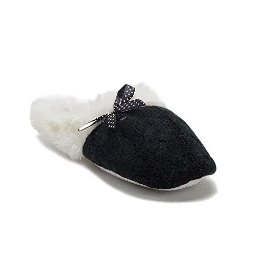 Women's 1343A Slip On Slides Faux Fur Winter Warm Cozy Indoor House Shoes Slippers