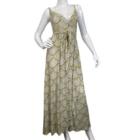 Yireh Green Patterned Wrap Maxi Dress