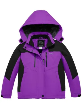 ZSHOW Girls' Waterproof Ski Jacket Fleece Raincoats